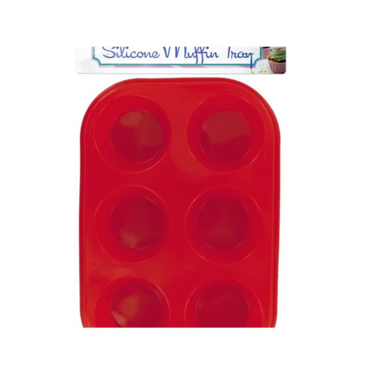 Bulk Buys OL463-6 Silicone Muffin Tray - 6 Piece -Pack of 6